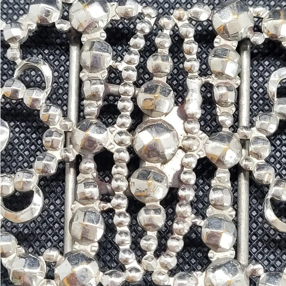 Victorian Steel Cut Crown Buckle Metal Two-Piece Hook Eye Antique Vintage‎ Style